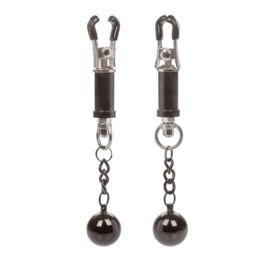 Weighted Twist Nipple Clamps Silver